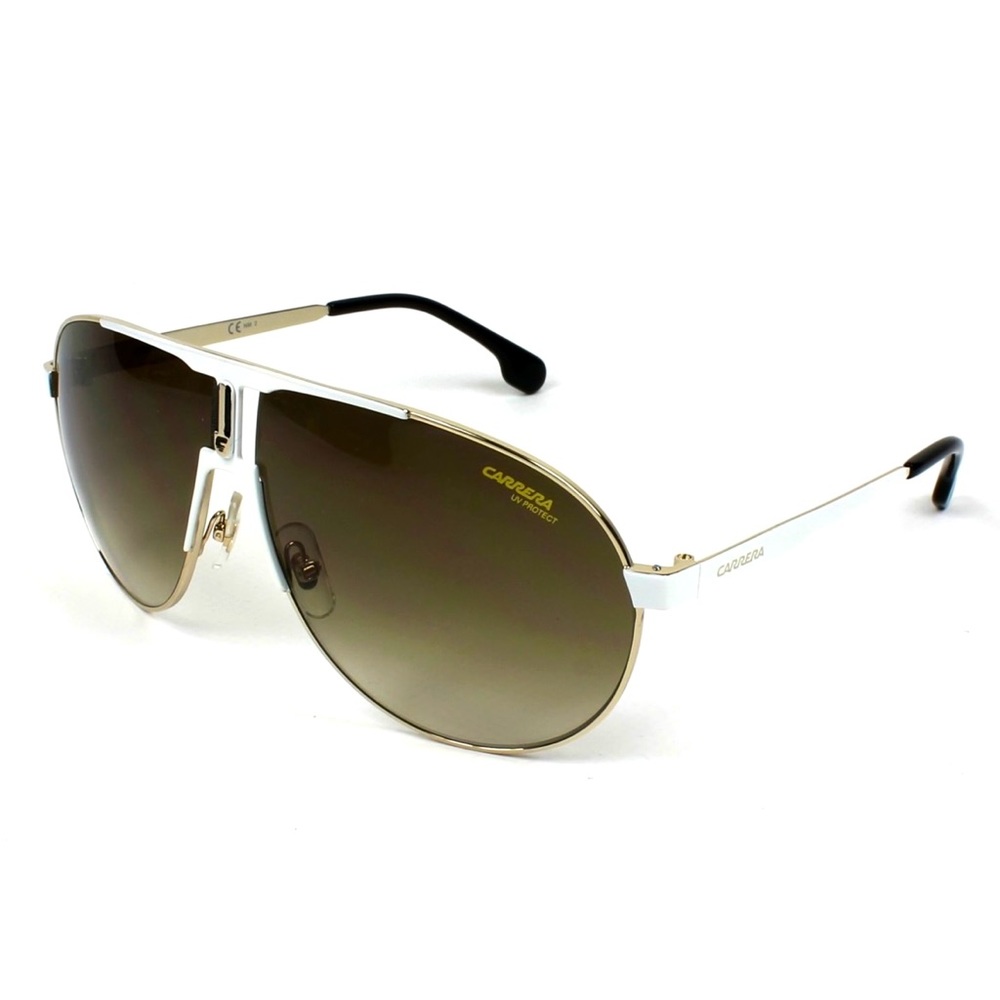 Carrera CA 1005 Sunglasses 0B4E White Gold Oversized Sunglasses
